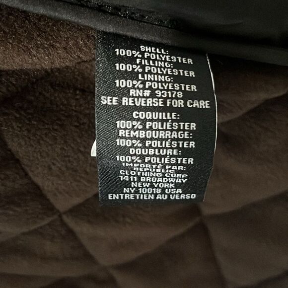 MAGASCHONI Women's Full Zip Diamond Quilted Vest, Black/Brown, Size S - Picture 10 of 11